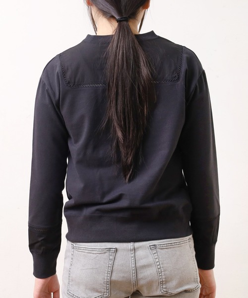 URCH RNA（アーチ アールエヌエー）の「M0259 フハクコンビレース使い長袖プルオーバー（Tシャツ/カットソー・レディース・キナリ/ネイビー/杢グレー・MEDIUM）」の16枚目の写真