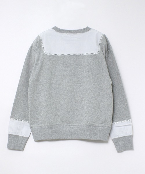URCH RNA（アーチ アールエヌエー）の「M0259 フハクコンビレース使い長袖プルオーバー（Tシャツ/カットソー・レディース・キナリ/ネイビー/杢グレー・MEDIUM）」の9枚目の写真