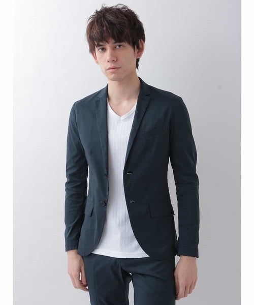 MK MICHEL KLEIN HOMME （エムケーミッシェルクランオム）の「ストレッチジャケット（テーラードジャケット・メンズ・グレー/ネイビー/ブラック・X-LARGE/LARGE/MEDIUM）」の3枚目の写真