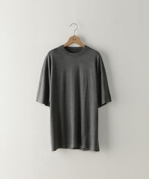 crepuscule(クレプスキュール)の「<crepuscule> COTTON/SILK TEE/Tシャツ ◆(ニット/セーター・メンズ・ブラック/グレー/シャーベット・1/2)」の3枚目の写真