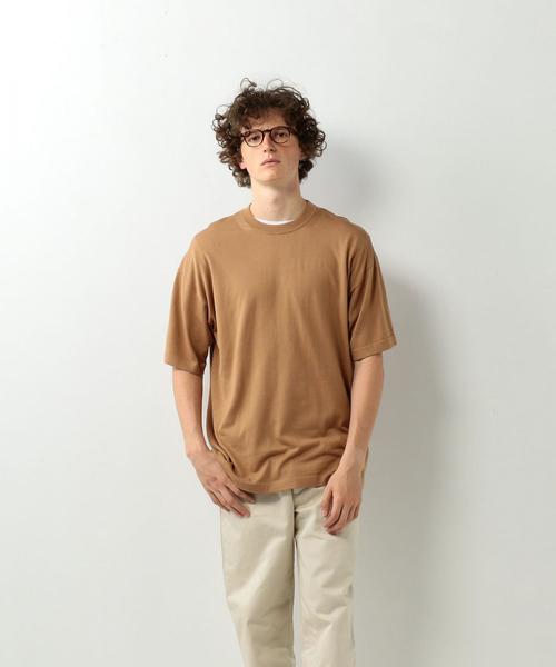 crepuscule(クレプスキュール)の「<crepuscule> COTTON/SILK TEE/Tシャツ ◆(ニット/セーター・メンズ・ブラック/グレー/シャーベット・1/2)」の1枚目の写真