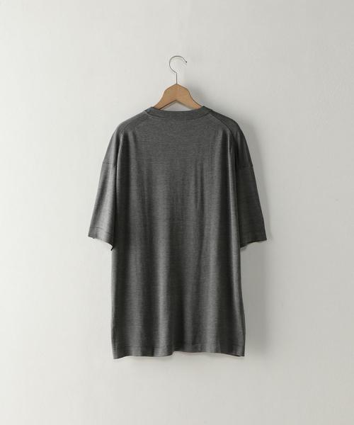 crepuscule(クレプスキュール)の「<crepuscule> COTTON/SILK TEE/Tシャツ ◆(ニット/セーター・メンズ・ブラック/グレー/シャーベット・1/2)」の12枚目の写真