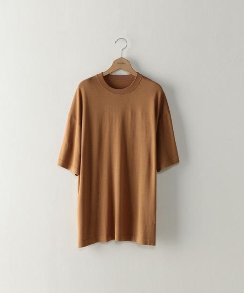 crepuscule(クレプスキュール)の「<crepuscule> COTTON/SILK TEE/Tシャツ ◆(ニット/セーター・メンズ・ブラック/グレー/シャーベット・1/2)」の9枚目の写真