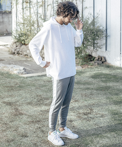 ANGENEHM(アンゲネーム)の「mpa1719-Waffle Pull Parka パーカー(パーカー・メンズ・ホワイト/ブラック/グレー/オリーブ・M/S/L)」の8枚目の写真