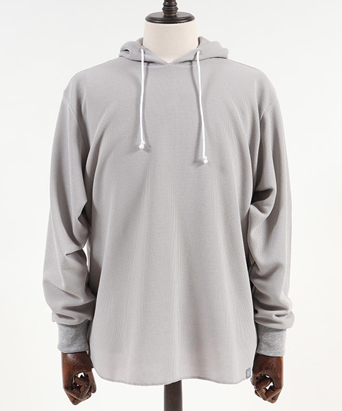 ANGENEHM(アンゲネーム)の「mpa1719-Waffle Pull Parka パーカー(パーカー・メンズ・ホワイト/ブラック/グレー/オリーブ・M/S/L)」の14枚目の写真