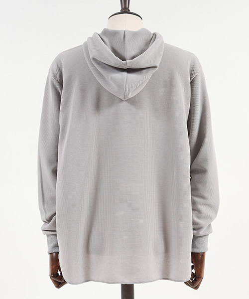 ANGENEHM(アンゲネーム)の「mpa1719-Waffle Pull Parka パーカー(パーカー・メンズ・ホワイト/ブラック/グレー/オリーブ・M/S/L)」の15枚目の写真