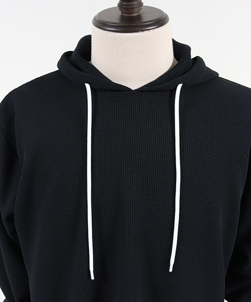 ANGENEHM(アンゲネーム)の「mpa1719-Waffle Pull Parka パーカー(パーカー・メンズ・ホワイト/ブラック/グレー/オリーブ・M/S/L)」の19枚目の写真