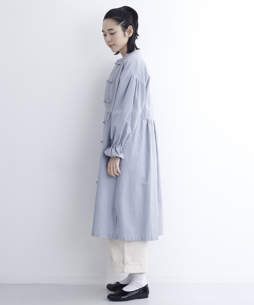 MERLOT（メルロー）の「袖フレアチャイナボタンワンピース7355（ワンピース・レディース・ブルーグレー/ブラック/ベージュ/ピンク・FREE）」の15枚目の写真