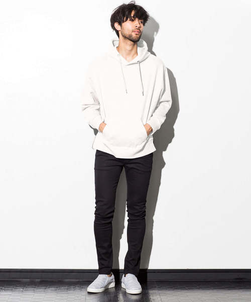 AZ by junhashimoto（エーゼイ バイ ジュンハシモト）の「AZ by junhashimoto(エーゼイ バイ ジュンハシモト)サイドZIPオーバーサイズフードパーカ（パーカー・メンズ・ブラック/ダークグリーン/オフホワイト/トップグレー・SMALL/MEDIUM/LARGE/X-LARGE）」の7枚目の写真