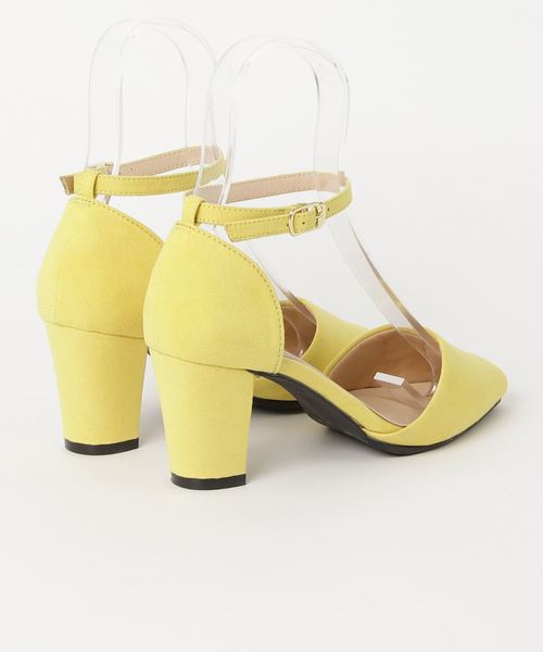 KOBE LETTUCE（コウベレタス）の「[ドット柄/花柄/無地]安定の7cm太ヒール！アンクルストラップ☆サイドカットパンプス/レディース/シューズ[I1510]神戸レタス（パンプス・レディース・ライトグレー/ベージュ/その他1/ブラック/ピンク/ドット/イエロー・L/LL/M/S）」の8枚目の写真