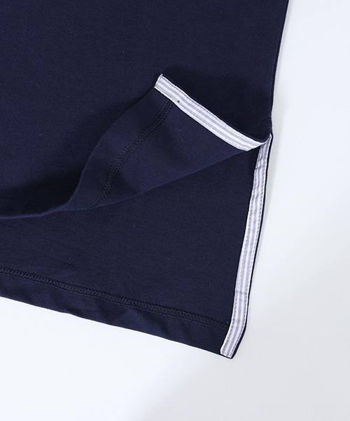 CAMBIO（カンビオ）の「mt5092-Shirt Fabric Sleeve Tee Tシャツ（Tシャツ/カットソー・メンズ・ホワイト×グレー/サックスブルー/チャコール/グレー/ホワイト×レッド/ネイビー・L/M）」の8枚目の写真