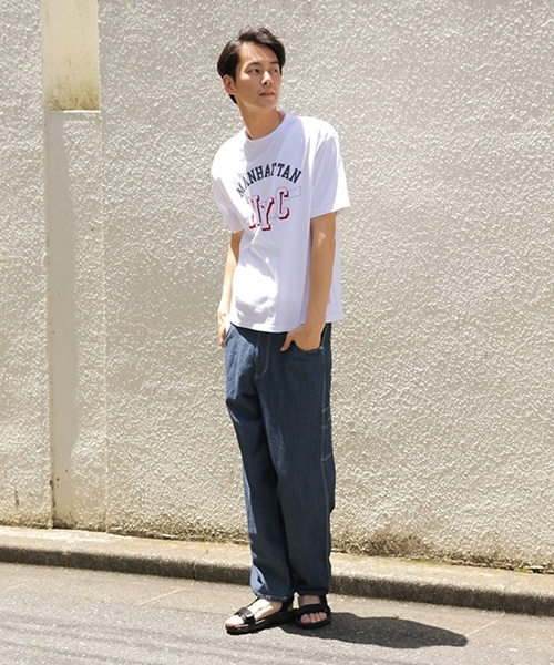 niko and...（ニコアンド）の「USAプレイスネームTシャツ（Tシャツ/カットソー・メンズ・ホワイト/ブラック/グレー/レッド・MEDIUM/LARGE）」の5枚目の写真