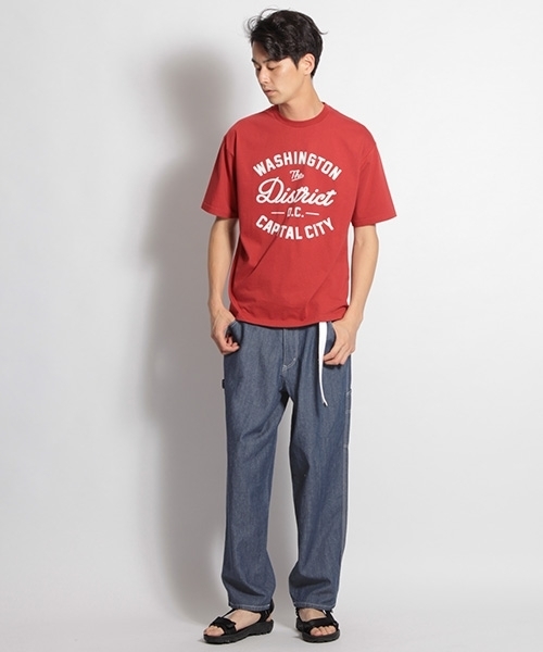 niko and...（ニコアンド）の「USAプレイスネームTシャツ（Tシャツ/カットソー・メンズ・ホワイト/ブラック/グレー/レッド・MEDIUM/LARGE）」の10枚目の写真