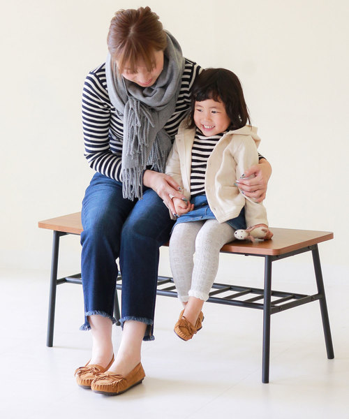 menue（メヌエ）の「キッズ カジュアル シューズ ローヒール フラットヒール フリンジシューズ フリンジモカシン（モカシン/デッキシューズ・キッズ・ブルー/レッド/ピンク/マスタード/ブラック/グレー/キャメル・16cm/17cm/18cm/19cm/20cm/21cm/15cm）」の11枚目の写真