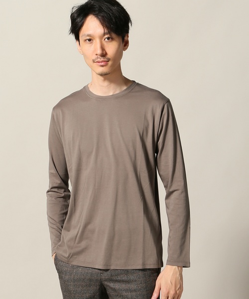 EDIFICE(エディフィス)の「イスラエルピマ クルーネック ロングスリーブ(Tシャツ/カットソー・メンズ・ブラック/コバルトブルー/グレー/ホワイト・LARGE/SMALL/MEDIUM)」の4枚目の写真