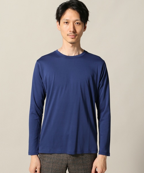EDIFICE(エディフィス)の「イスラエルピマ クルーネック ロングスリーブ(Tシャツ/カットソー・メンズ・ブラック/コバルトブルー/グレー/ホワイト・LARGE/SMALL/MEDIUM)」の8枚目の写真