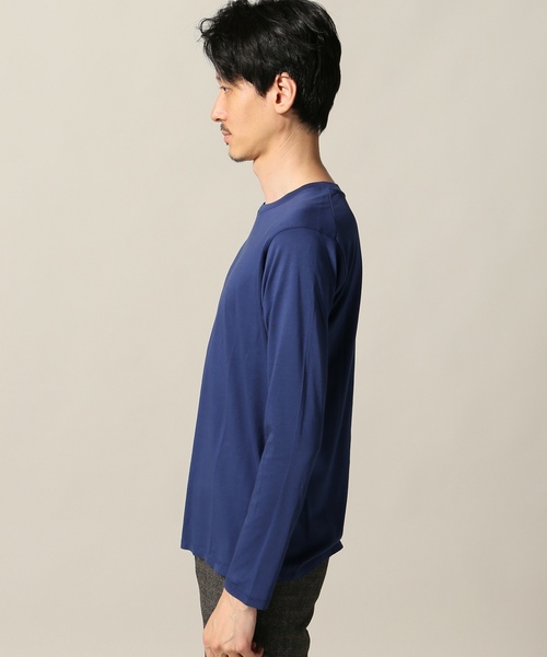 EDIFICE(エディフィス)の「イスラエルピマ クルーネック ロングスリーブ(Tシャツ/カットソー・メンズ・ブラック/コバルトブルー/グレー/ホワイト・LARGE/SMALL/MEDIUM)」の7枚目の写真