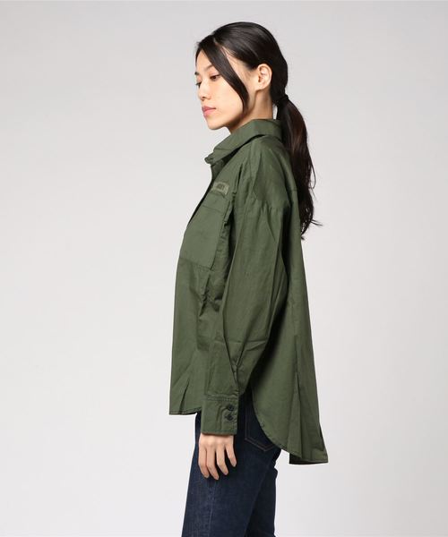 VENCEEXCHANGE（ヴァンスエクスチェンジ）の「ミリタリービッグシャツ（シャツ/ブラウス・レディース・ダークグリーン/ダークカーキ・M）」の3枚目の写真