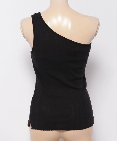 TODAYFUL（トゥデイフル）の「ワンショルダーカップインタンクトップ（タンクトップ・レディース・ホワイト/ブラック/モカ/キナリ・FREE）」の6枚目の写真