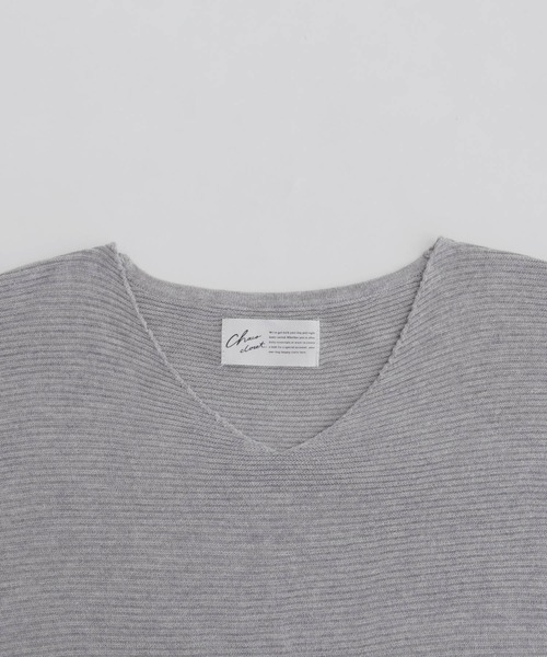 Chaco closet（チャコ クローゼット）の「Vネックニットロングワンピース（ワンピース・レディース・ブラック/ベージュ/グレー・FREE）」の13枚目の写真