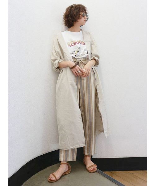 Ungrid(アングリッド)の「ショールカラーガウンコート(その他アウター)」|アイボリー