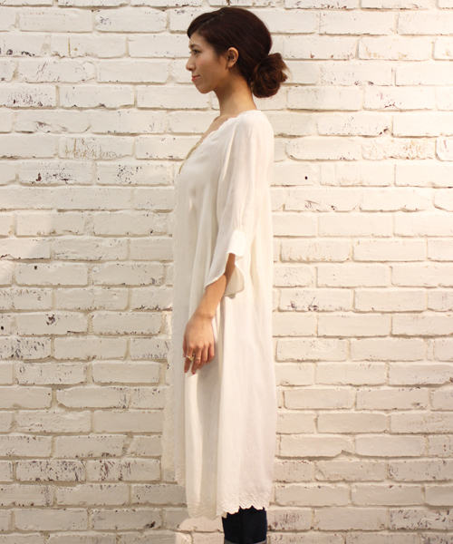 mystic（ミスティック）の「刺繍ロングカーディガン（カーディガン/ボレロ・レディース・ホワイト/グリーン/イエロー・ﾌﾘ-）」の4枚目の写真