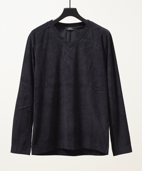 5351 POUR LES HOMMES（ゴーサンゴーイチプールオム）の「コールVネックプルオーバー（スウェット・メンズ・ボルドー/ネイビー/ブラック・44/46/48/50）」の3枚目の写真