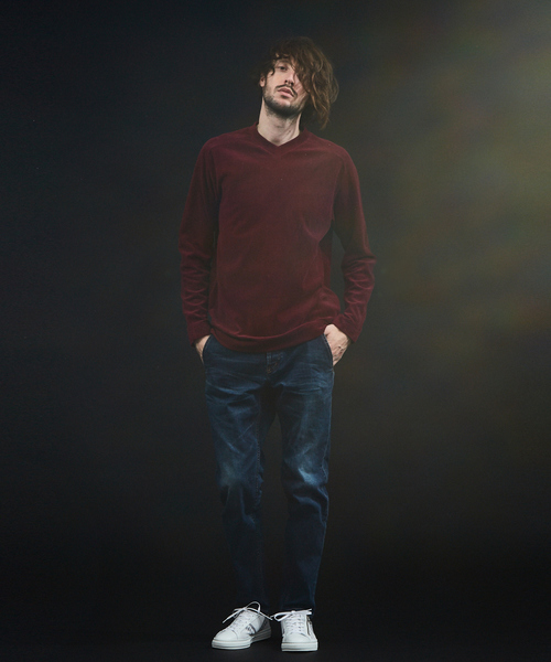 5351 POUR LES HOMMES（ゴーサンゴーイチプールオム）の「コールVネックプルオーバー（スウェット・メンズ・ボルドー/ネイビー/ブラック・44/46/48/50）」の15枚目の写真