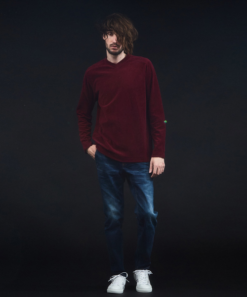 5351 POUR LES HOMMES（ゴーサンゴーイチプールオム）の「コールVネックプルオーバー（スウェット・メンズ・ボルドー/ネイビー/ブラック・44/46/48/50）」の20枚目の写真