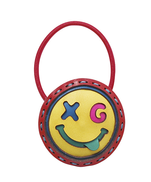 X-girl（エックスガール）の「X-girl×OJAGA DESIGN SMILING HAIR ELASTIC（ヘアゴム・レディース・ブラック/ピンク/イエロー・ONE SIZE）」の3枚目の写真