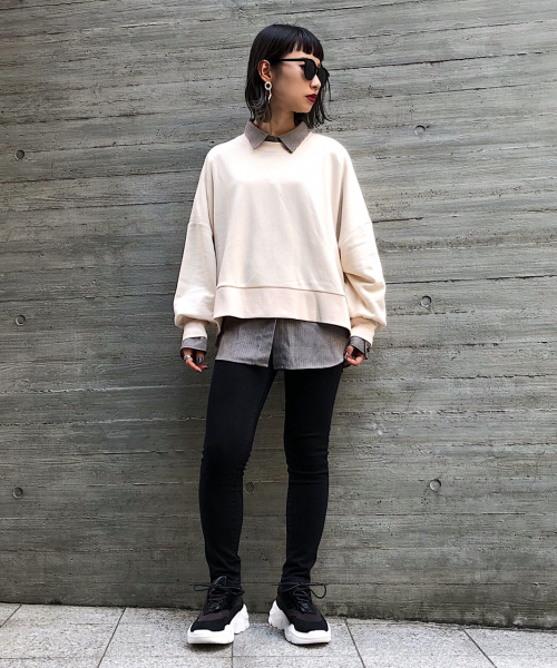 PAGEBOY(ページボーイ)の「モノトーンダッドスニーカー(スニーカー・レディース・ブラック/オフホワイト・MEDIUM/LARGE)」の3枚目の写真