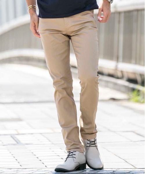 JILL BLAZE(ジルブレイズ)の「ストレッチ コットン カラースキニー ベーシック スリム チノパンツ(チノパンツ・メンズ・ホワイト/ブラック/チャコールグレー/ライトグレー/ベージュ/カーキ/ブルー/ネイビー/ワインレッド/ブラック系その他/グレー系その他/グレー系その他2/グリーン系その他/ミント・S/M/L/LL/3L)」の1枚目の写真