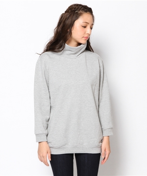 WEGO(ウィゴー)の「WEGO/ハイネックBIGスウェット(スウェット・レディース・アイボリー/杢グレー/サックスブルー/ライトパープル・FREE)」の5枚目の写真