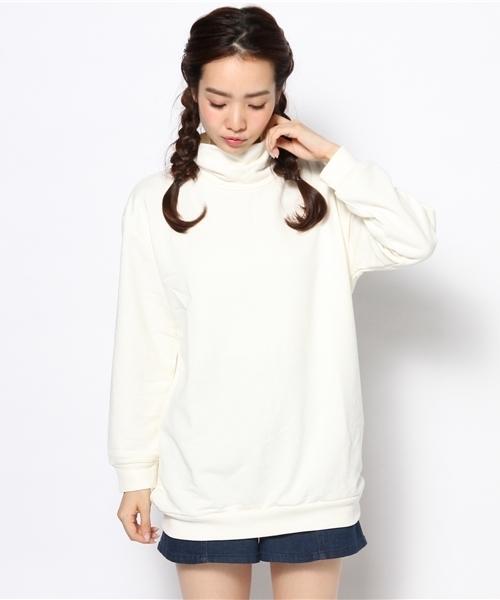 WEGO(ウィゴー)の「WEGO/ハイネックBIGスウェット(スウェット・レディース・アイボリー/杢グレー/サックスブルー/ライトパープル・FREE)」の17枚目の写真