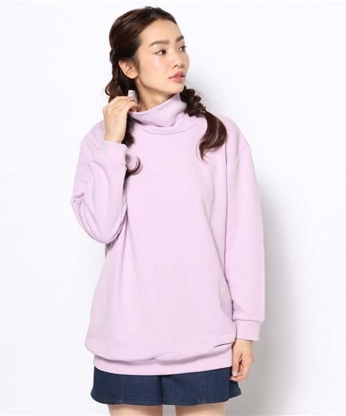 WEGO(ウィゴー)の「WEGO/ハイネックBIGスウェット(スウェット・レディース・アイボリー/杢グレー/サックスブルー/ライトパープル・FREE)」の16枚目の写真