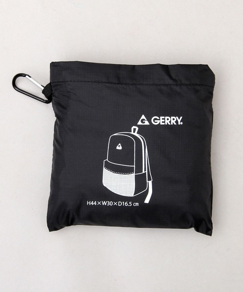 GERRY（ジェリー）の「【 GERRY / ジェリー 】 ポケッタブル バックパック / エコバッグ（エコバッグ/サブバッグ・メンズ・ブラック/ネイビー/グレー・FREE）」の5枚目の写真