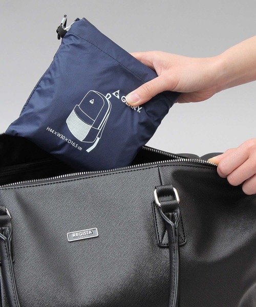 GERRY（ジェリー）の「【 GERRY / ジェリー 】 ポケッタブル バックパック / エコバッグ（エコバッグ/サブバッグ・メンズ・ブラック/ネイビー/グレー・FREE）」の10枚目の写真