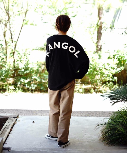 KANGOL(カンゴール)の「【KANGOL/カンゴール】バックプリントロゴ長袖Tシャツ ワンポイント 刺繍(Tシャツ/カットソー・レディース・ホワイト/ブラック/ベージュ/オレンジ・MEDIUM/LARGE)」の13枚目の写真