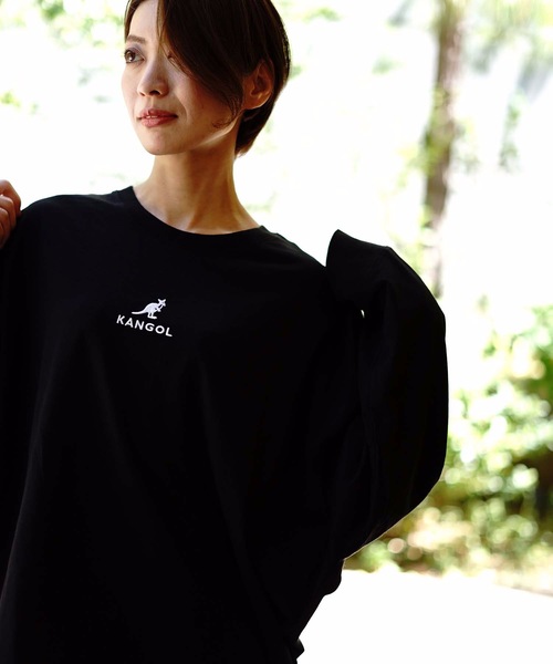 KANGOL(カンゴール)の「【KANGOL/カンゴール】バックプリントロゴ長袖Tシャツ ワンポイント 刺繍(Tシャツ/カットソー・レディース・ホワイト/ブラック/ベージュ/オレンジ・MEDIUM/LARGE)」の15枚目の写真