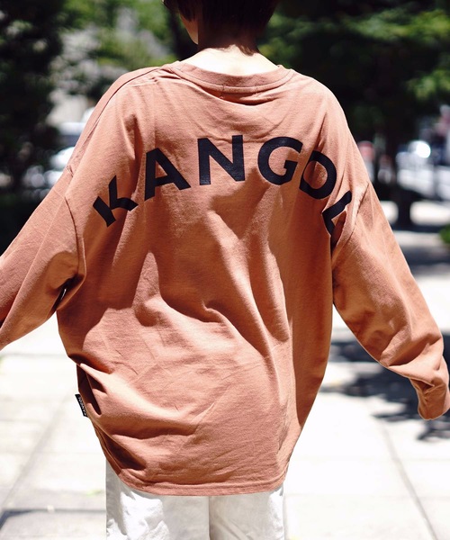 KANGOL(カンゴール)の「【KANGOL/カンゴール】バックプリントロゴ長袖Tシャツ ワンポイント 刺繍(Tシャツ/カットソー・レディース・ホワイト/ブラック/ベージュ/オレンジ・MEDIUM/LARGE)」の9枚目の写真