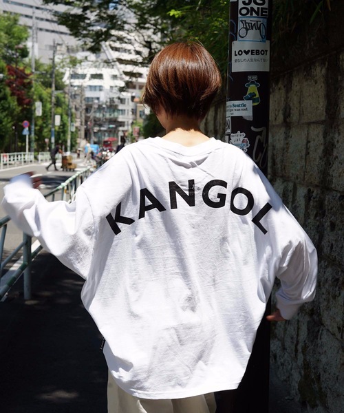 KANGOL(カンゴール)の「【KANGOL/カンゴール】バックプリントロゴ長袖Tシャツ ワンポイント 刺繍(Tシャツ/カットソー・レディース・ホワイト/ブラック/ベージュ/オレンジ・MEDIUM/LARGE)」の17枚目の写真