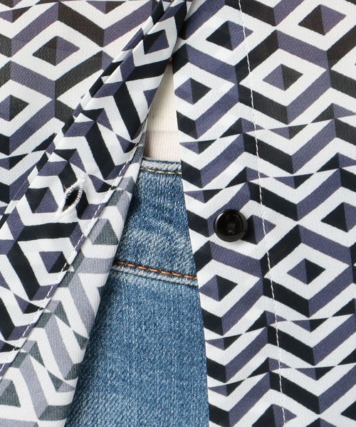 NARACAMICIE（ナラカミーチェ）の「キカジョーゼットプリントミニボウタイ付長袖シャツ（シャツ/ブラウス・レディース・ピンク/ブルー・SMALL/MEDIUM/LARGE）」の7枚目の写真