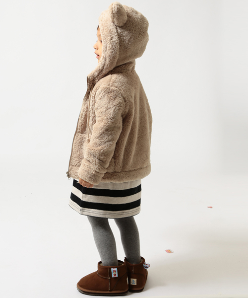 こども ビームス(コドモビームス)の「□TALC / mimi ボア フード ジャケット (2~8y)(ブルゾン・キッズ・グレー/ベージュ・8Y/2Y/6Y/4Y)」の11枚目の写真