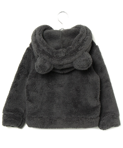 こども ビームス(コドモビームス)の「□TALC / mimi ボア フード ジャケット (2~8y)(ブルゾン・キッズ・グレー/ベージュ・8Y/2Y/6Y/4Y)」の3枚目の写真