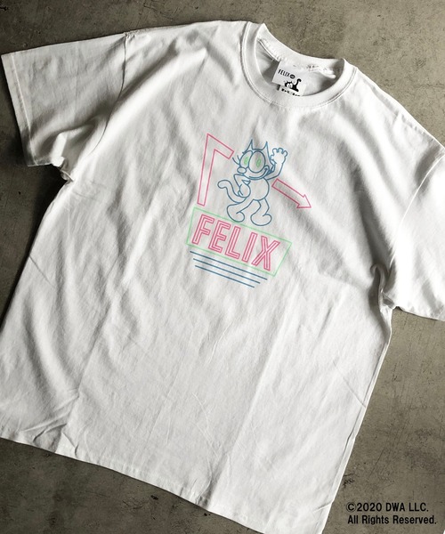 COMMON WARE(コモンウェアー)の「FELIX THE CAT ネオンTシャツ(Tシャツ/カットソー・レディース・ホワイト/ブラック・FREE)」の14枚目の写真