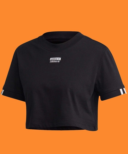 adidas cropped tee black