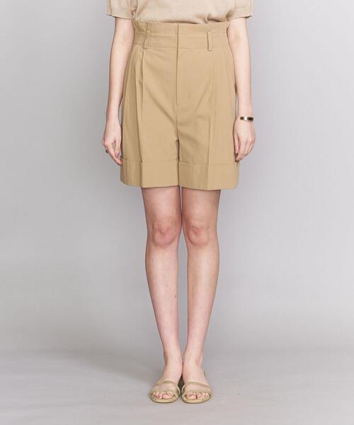 BEAUTY&YOUTH UNITED ARROWS（ビューティーアンドユースユナイテッドアローズ）の「BY コットン2タックハイウエストショートパンツ（その他パンツ・レディース・ブラック/ベージュ・MEDIUM/SMALL）」の3枚目の写真