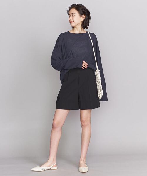 BEAUTY&YOUTH UNITED ARROWS（ビューティーアンドユースユナイテッドアローズ）の「BY コットン2タックハイウエストショートパンツ（その他パンツ・レディース・ブラック/ベージュ・MEDIUM/SMALL）」の8枚目の写真