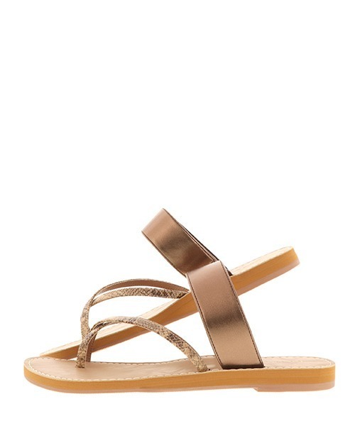 RANDA(ランダ)の「スプリットトゥフラットサンダル(サンダル・レディース・ブラック/シルバー/ゴールド/パイソン・L/LL/M/S)」の8枚目の写真