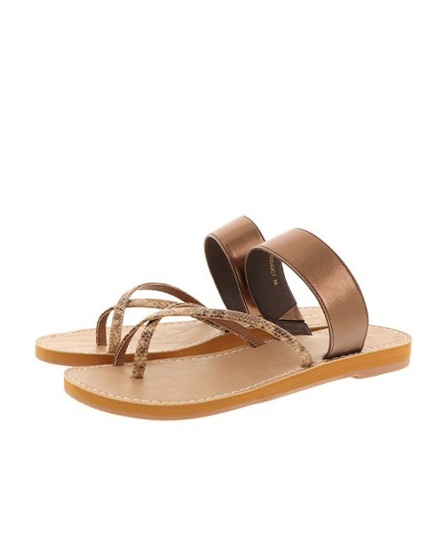 RANDA(ランダ)の「スプリットトゥフラットサンダル(サンダル・レディース・ブラック/シルバー/ゴールド/パイソン・L/LL/M/S)」の12枚目の写真